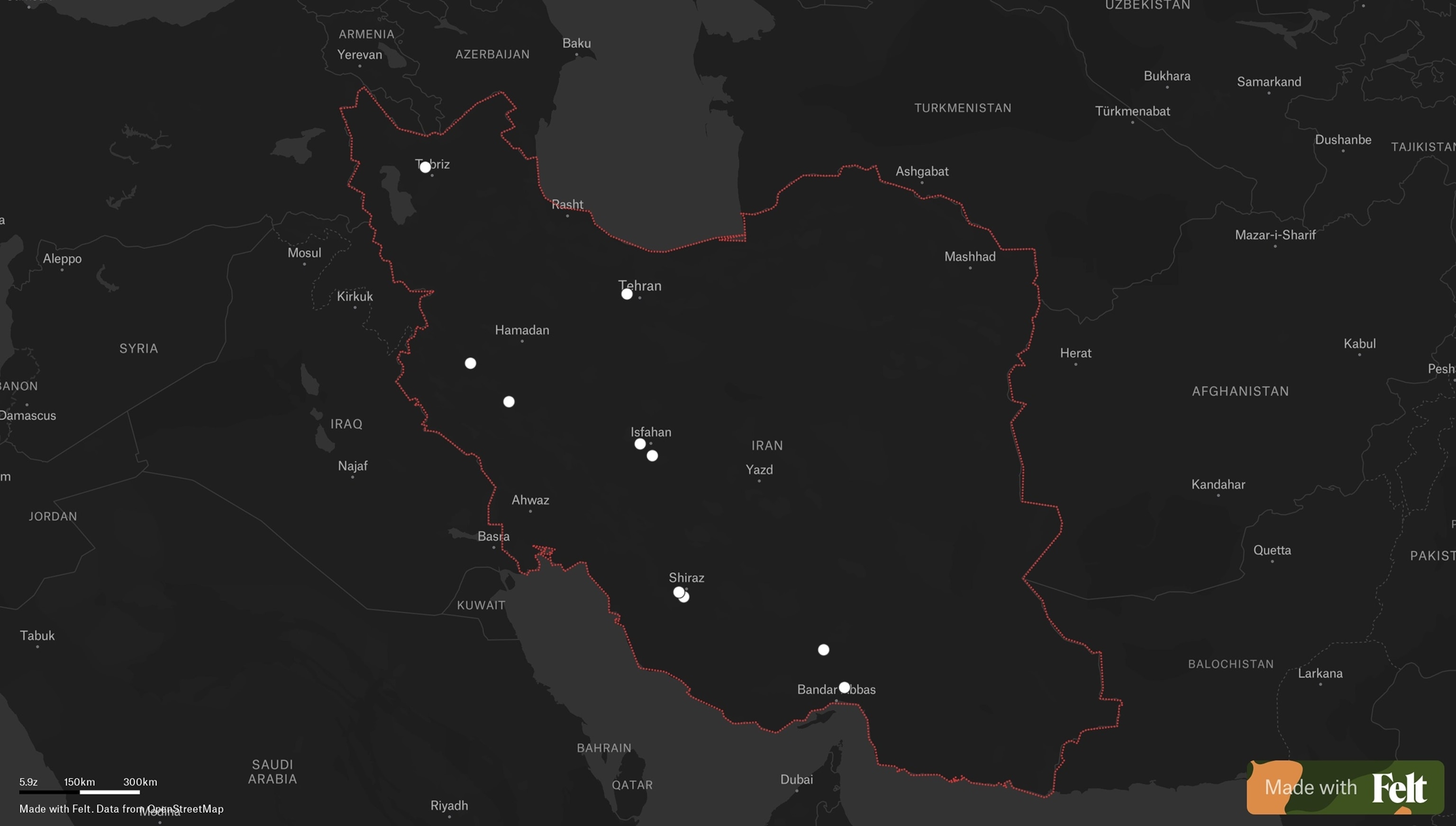 ABC News: Map of Iranian missile installations struck by US