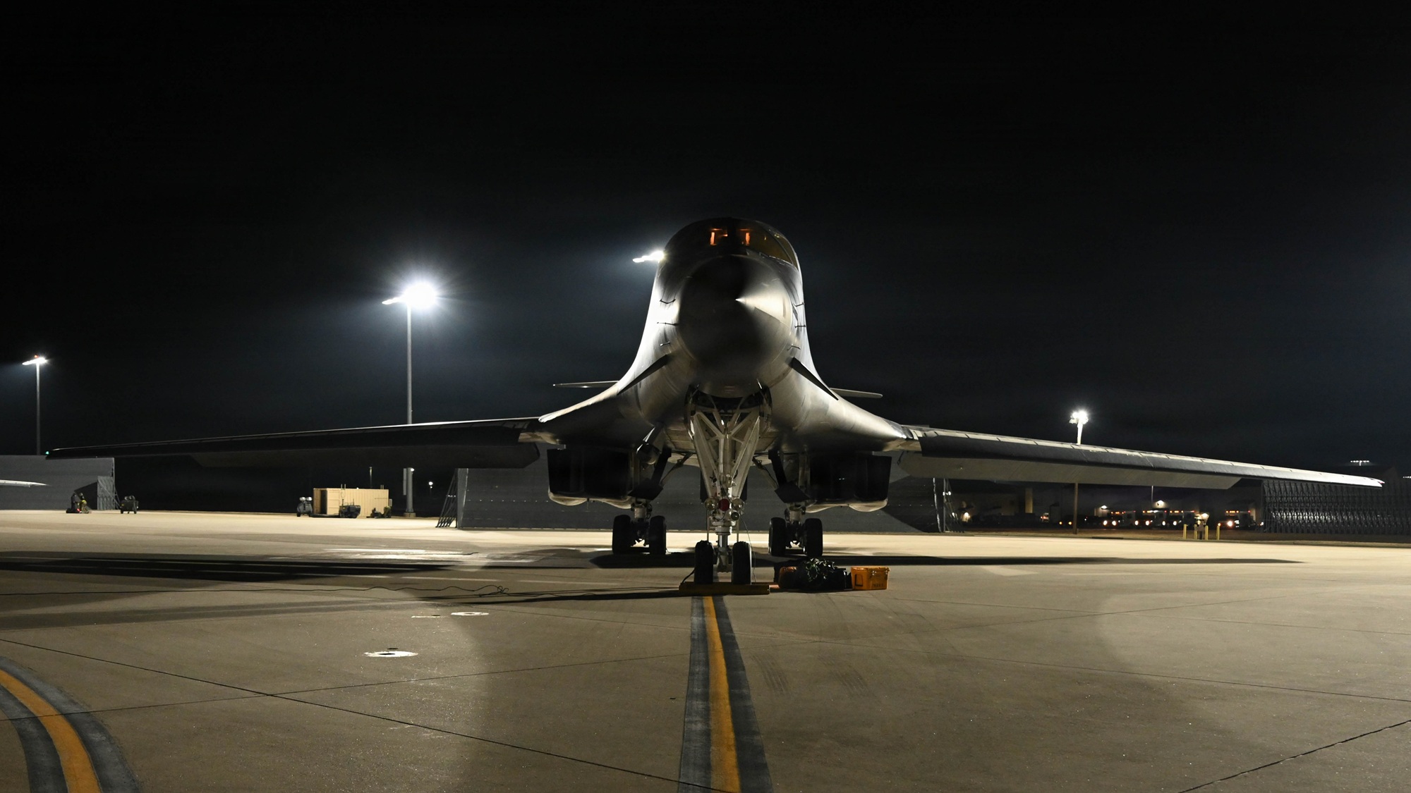 B-1B Lancer at RAF Fairford — 8 B-1Bs and 3 B-52Hs deployed to Europe for Operation Epic Fury sustained bombing campaign