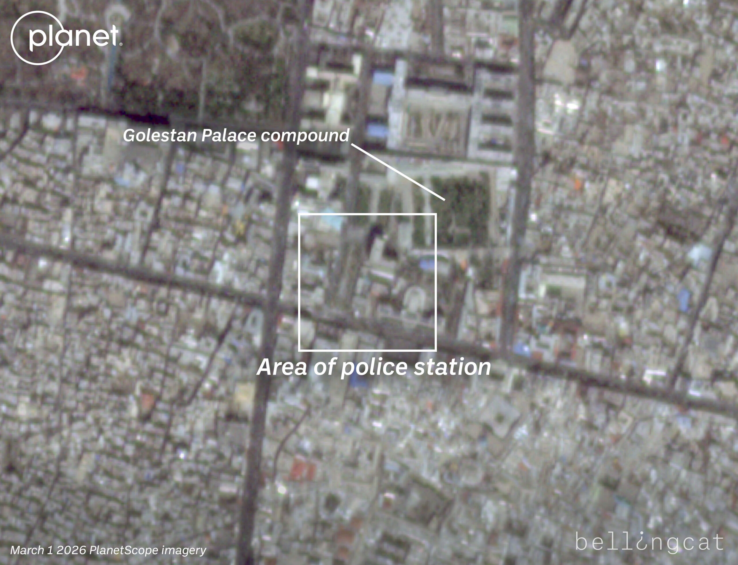 Bellingcat: Tehran bazaar area — BEFORE strike