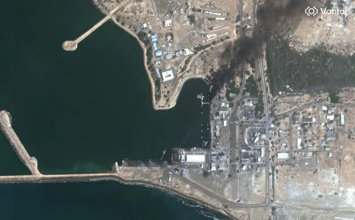 Konarak military facility — extensive damage visible