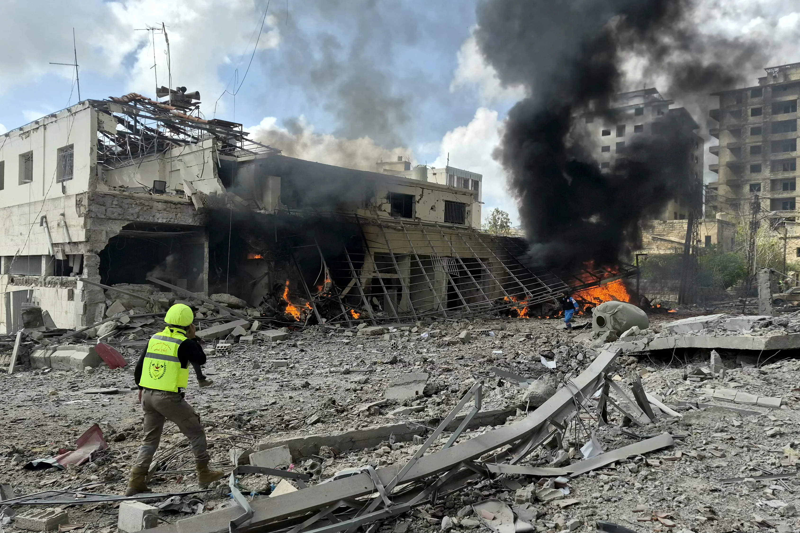 Nabatieh, southern Lebanon — IDF strikes destroy Hezbollah command bunkers and rocket depots; Trump confirms Iran ceasefire does not cover Lebanon operations