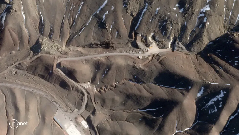 Collapsed tunnel network — Zagros Mountain cave systems housing Iranian missile stockpiles systematically destroyed by GBU-57 MOP on Day 30